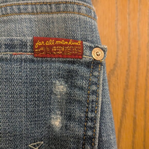 7 For All Mankind Josefina Distressed Jeans-Size 24 - Picture 3 of 5
